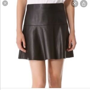 Vince Black Leather skirt